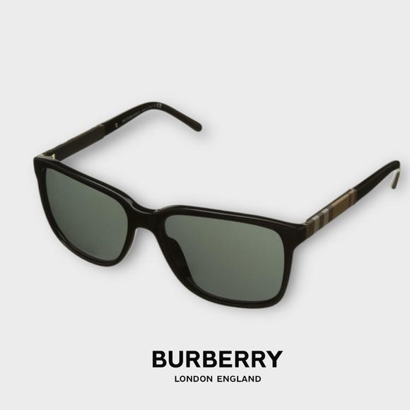 Brand New Burberry Square Plaid Gray Sunglasses Unsiex - Picture 1 of 4